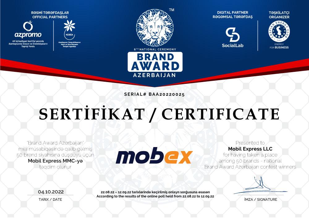 Mobex sertifikat